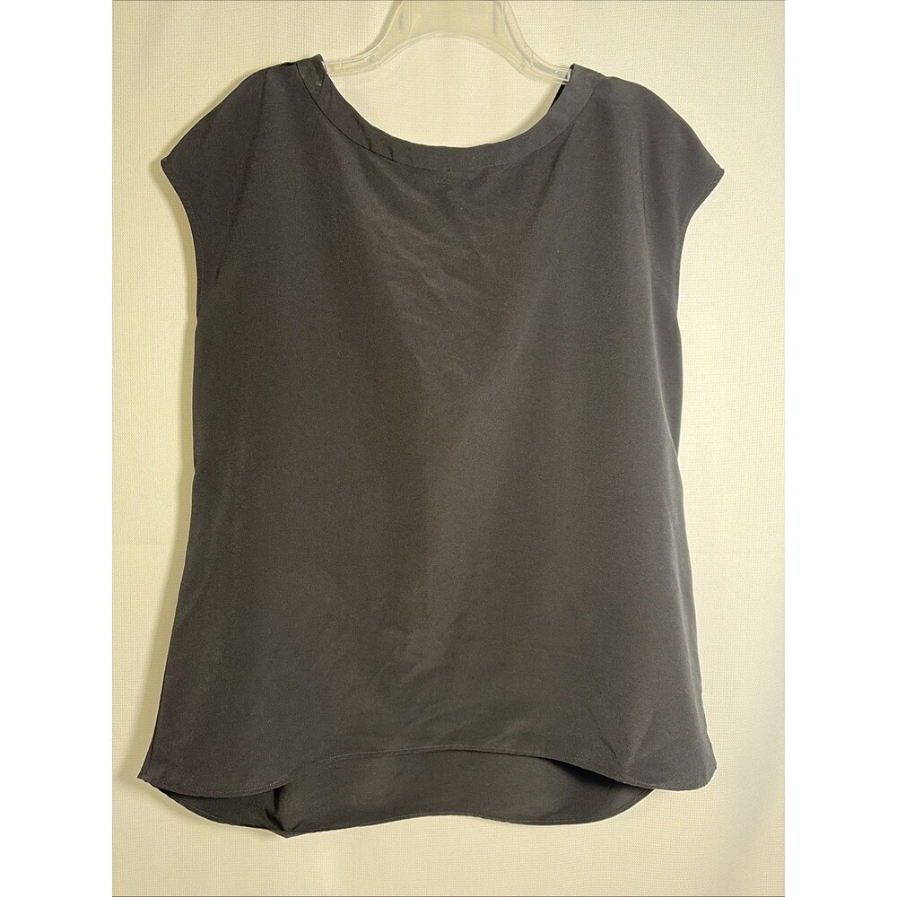 Simply Vera Women’s Large Black Sleeveless Top Button
